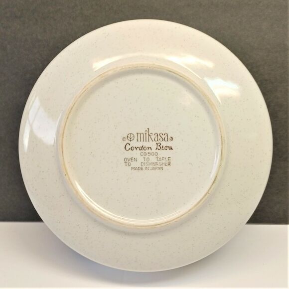 Vintage Mikasa Cordon Bleu 9.25" Round Vegetable Bowl CG500 Blue Rim 1976-1981 - Picture 4 of 5